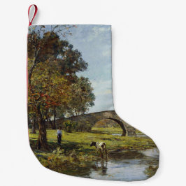Meia De Natal Pequena The Old Bridge (por Theodore Robinson)