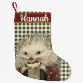 Meia De Natal Pequena Thistle the Hedgehog | Woodland Whimsy