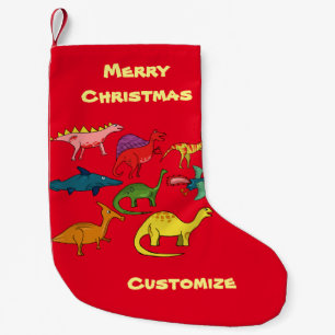 Meia De Natal Pequena Thunder_Cove da Coleção do Dinossauro Cujo Canto
