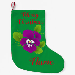 Meia De Natal Pequena Thunder_Cove de Flor Roxo