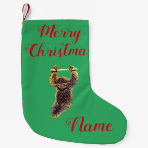 Meia De Natal Pequena Thunder_Cove Sloth Saindo