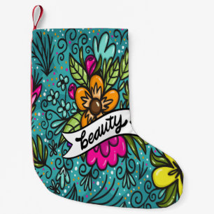 Meia De Natal Pequena Tipografia, Estilo Vintage, Vibração Retrô, Aquare