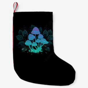 Meia De Natal Pequena Toadstools em arbustos