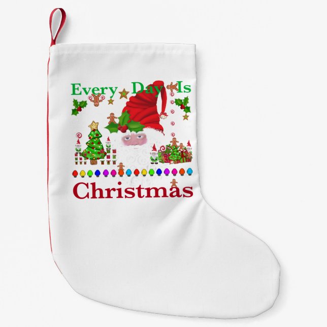 Meia De Natal Pequena Todo Dia É Natal (Frente)