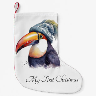 Meia De Natal Pequena Toucan Winter Vibes, personalizado