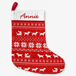 Meia De Natal Pequena Touro Terriers Cães Sleigh Ride Holiday