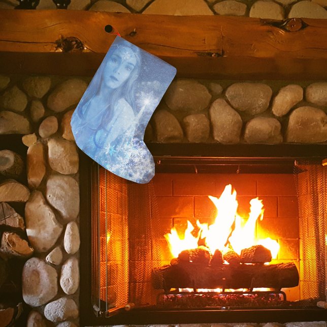 Meia De Natal Pequena Trabalho de arte de Fantasia da Rainha da Neve (Criador carregado)