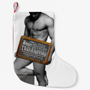Meia De Natal Pequena Tradição de Ação de Graças da SlipperyJoe's homem