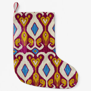 Meia De Natal Pequena Traditional ikat fabric seamless pattern