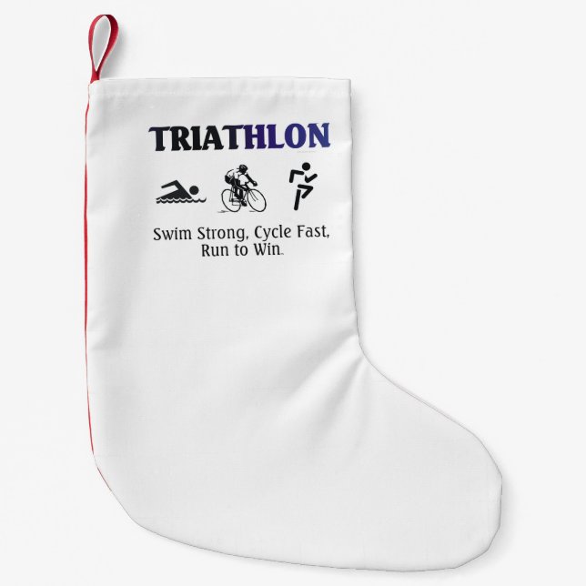 Meia De Natal Pequena Triathlon SUPERIOR (Frente)