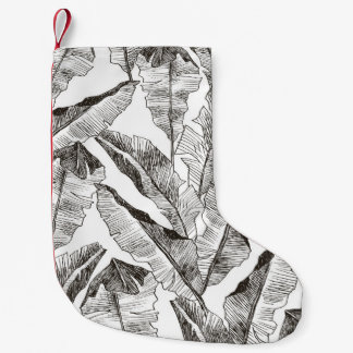 Meia De Natal Pequena Tropic plants floral seamless jungle pattern. Prin