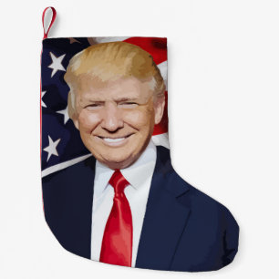 MEIA DE NATAL PEQUENA TRUMP 2024 STOCKING DE NATAL