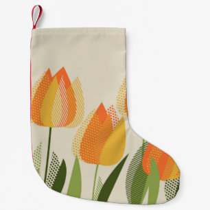 Meia De Natal Pequena tulipa amarela