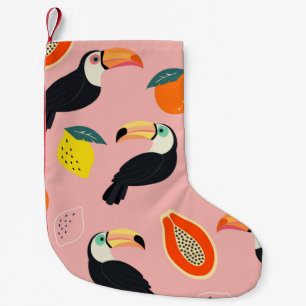 Meia De Natal Pequena Turiano com Frutas tropicais Abstrato