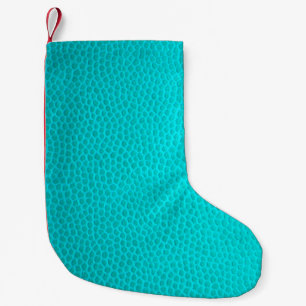 Meia De Natal Pequena Turquoise leather skin texture skin