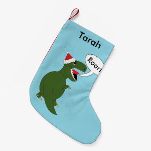 Meia De Natal Pequena Tyrannosaurus Rex Personalize Natal