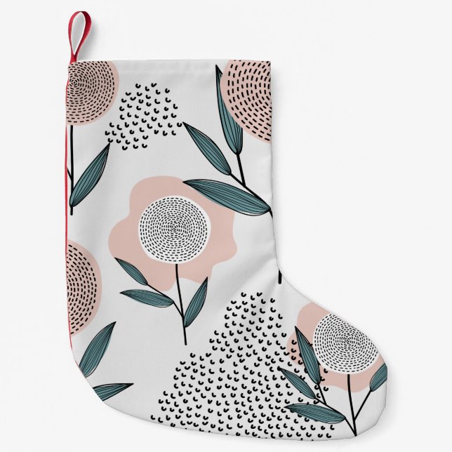 Meia De Natal Pequena Um rosa (Frente)