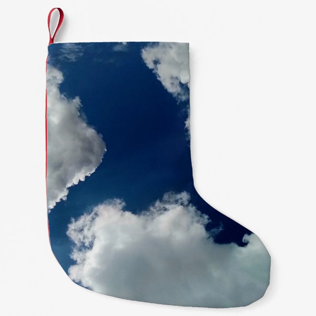 Meia De Natal Pequena Uma curva nas nuvens (Frente)