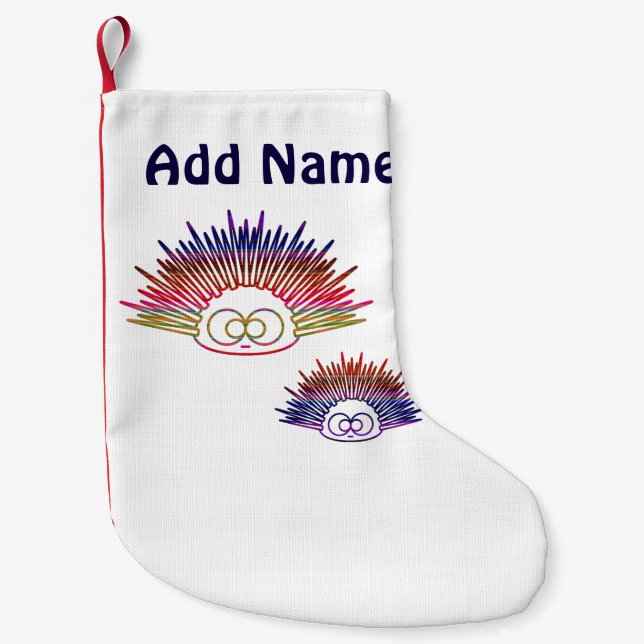 Meia De Natal Pequena Urchins Cotovelos (Frente)