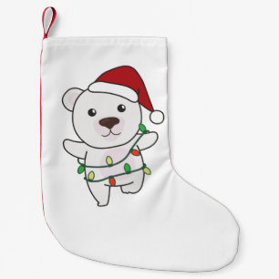 Meia De Natal Pequena Urso Polar de Natal Animais de inverno Ursos Polar