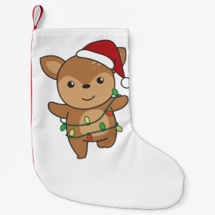 Meia De Natal Pequena Veado de Natal