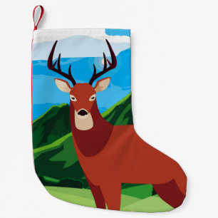Meia De Natal Pequena Veado feliz temporada de outono, animal de design