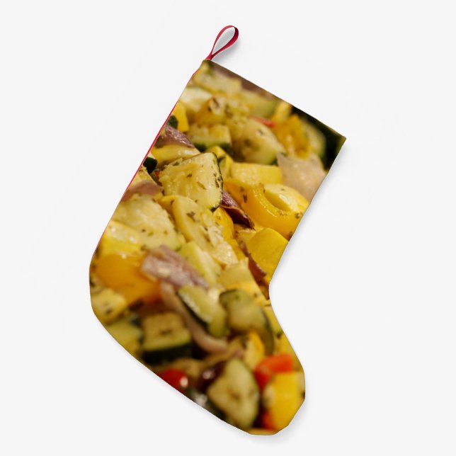 Meia De Natal Pequena Vegetais cozidos (Frente (Pendurada))