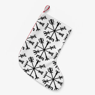 Meia De Natal Pequena Vegvísir (Viking Compass)