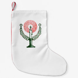 Meia De Natal Pequena Vela de Natal Tradicional