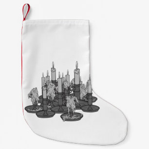 Meia De Natal Pequena Velas