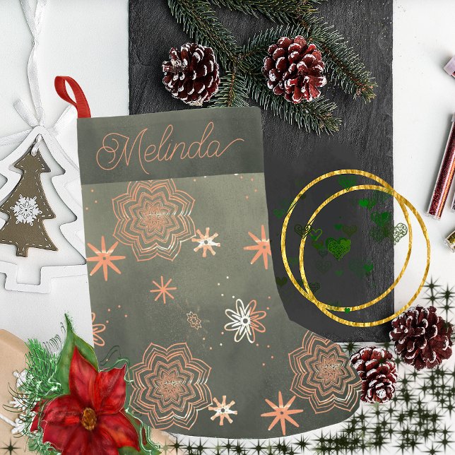 Meia De Natal Pequena Verde (Simple Green Stocking)