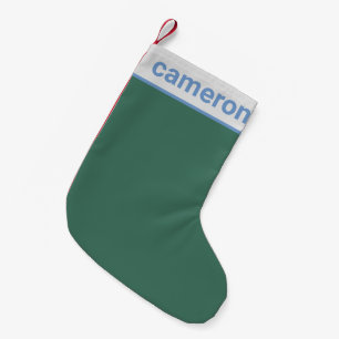 Meia De Natal Pequena Verde e Azul Simples Moderno Personalizado