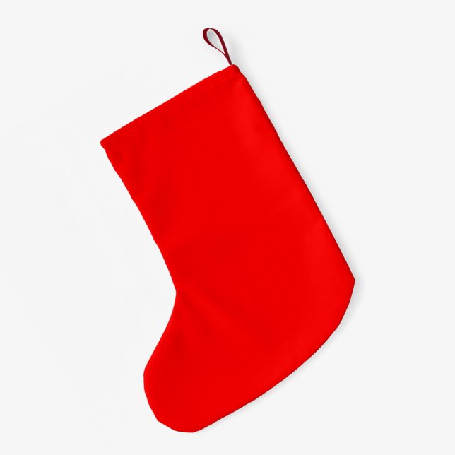 Meia De Natal Pequena Vermelho (Verso (Pendurada))