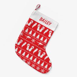 Meia De Natal Pequena Vermelho Suado Feio de Natal Australiano