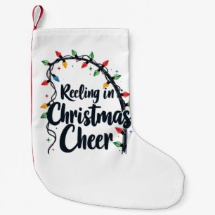 Meia De Natal Pequena Vestir no Natal Cheio Pescar Luzes de Natal