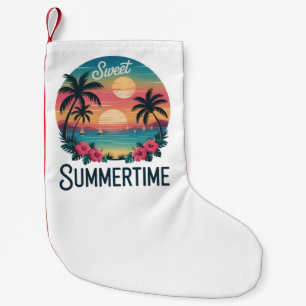 Meia De Natal Pequena Viagem de Verão na Praia