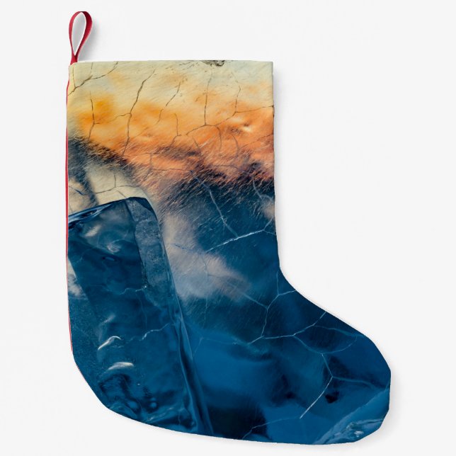 Meia De Natal Pequena Vidro quebrado (Frente)