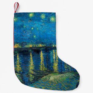 Meia De Natal Pequena Vincent Van Gogh Noite Estrelada Sobre o Ródano