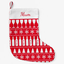 Meia De Natal Pequena Vinho Ventilador Vidro Vidro Vidro