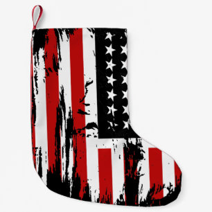 Meia De Natal Pequena Vintage American Flag