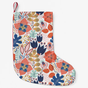 Meia De Natal Pequena Vintage floral brilhante: estilo escandinavo.