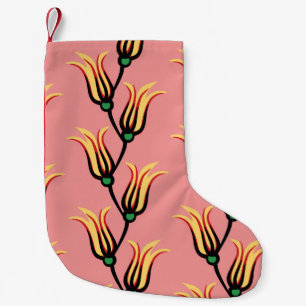 Meia De Natal Pequena Vintage Floral Sintage Patterno De Flor Sem Costur