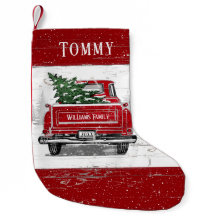 Vintage Red Truck Árvore de Natal