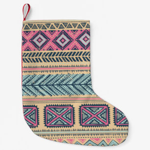 Meia De Natal Pequena Vintagem tribal sem descontinuidades