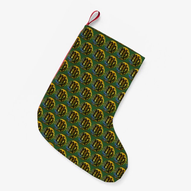 Meia De Natal Pequena Virgem (Frente (Pendurada))