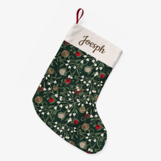 Meia De Natal Pequena Visco de Natal Verde & Ornamento Natalino Capricho