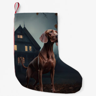 Meia De Natal Pequena Vizsla Halloween Assustador