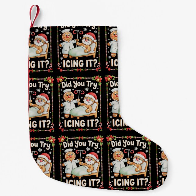 Meia De Natal Pequena Você Tentou Fazê-Lo No Natal Do Gingerpão De Natal (Frente)