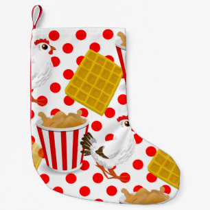 Meia De Natal Pequena waffles de frango xmas estocação de natal