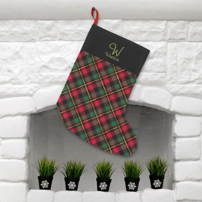 Meia De Natal Pequena Wallace Red Plaid Small Christmas Stocking (Criador carregado)